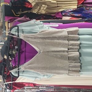 Light Cream Suede Top with Double Strap Accent by Aerie - Size Small